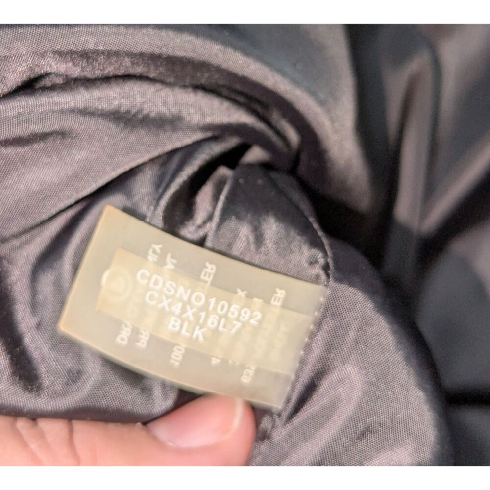 Calvin Klein Womens 16W Sleeveless Black Sheath Dress Gold Zipper Belt Accent - Picture 10 of 12